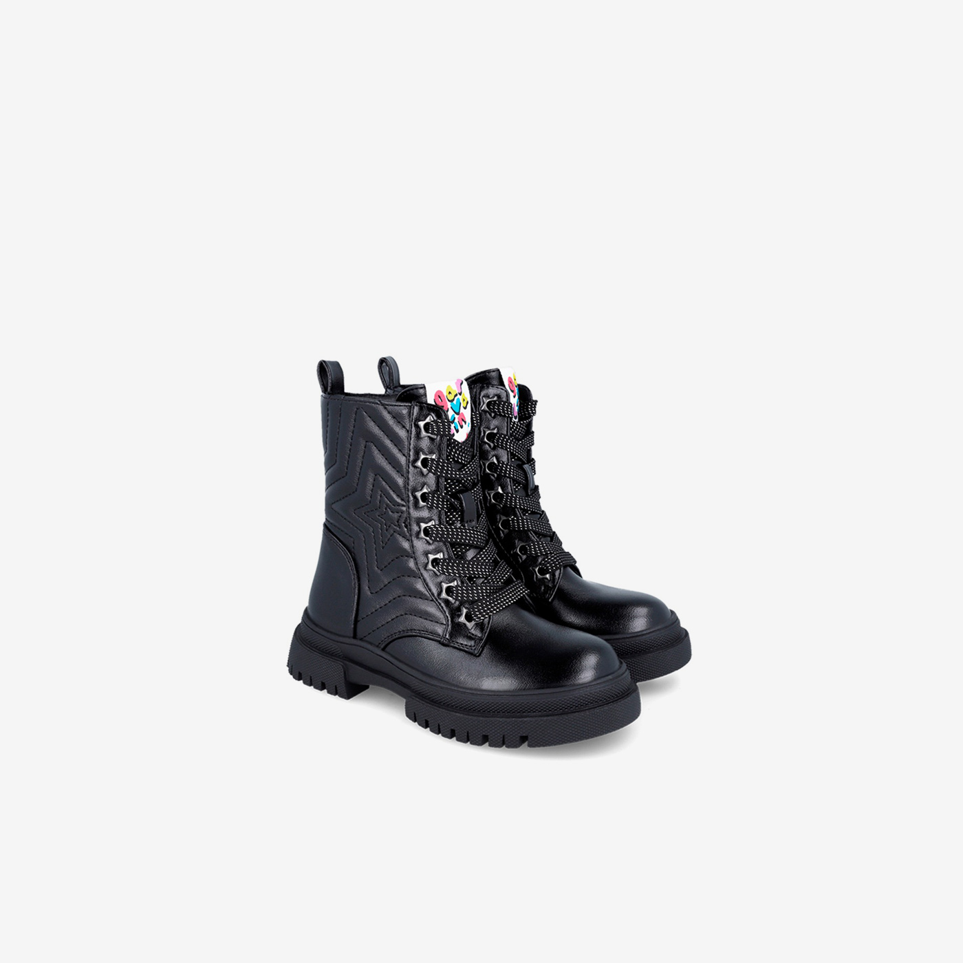 Botas de Garvalin tipo Martens, negras con estrella