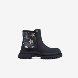 Botas Garvalín negras con glitter de estrellas