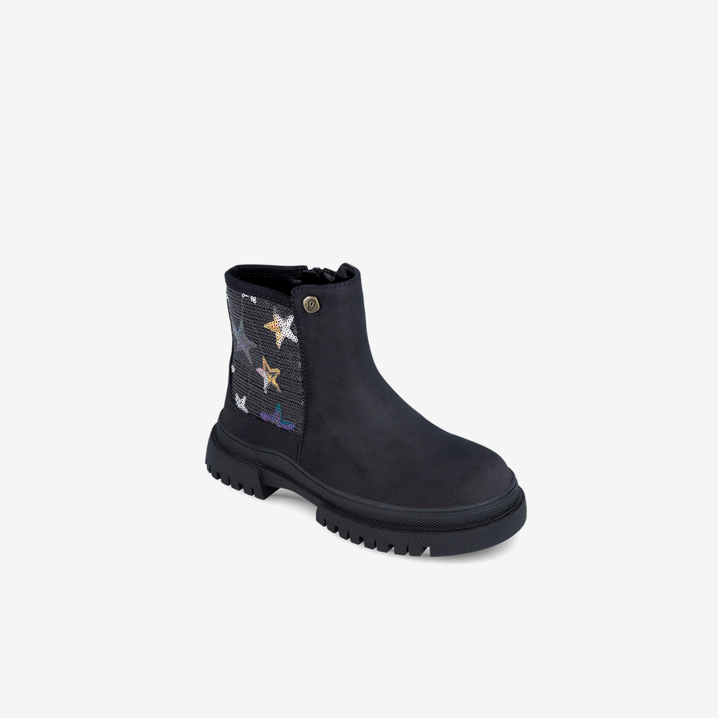 Botas Garvalín negras con glitter de estrellas