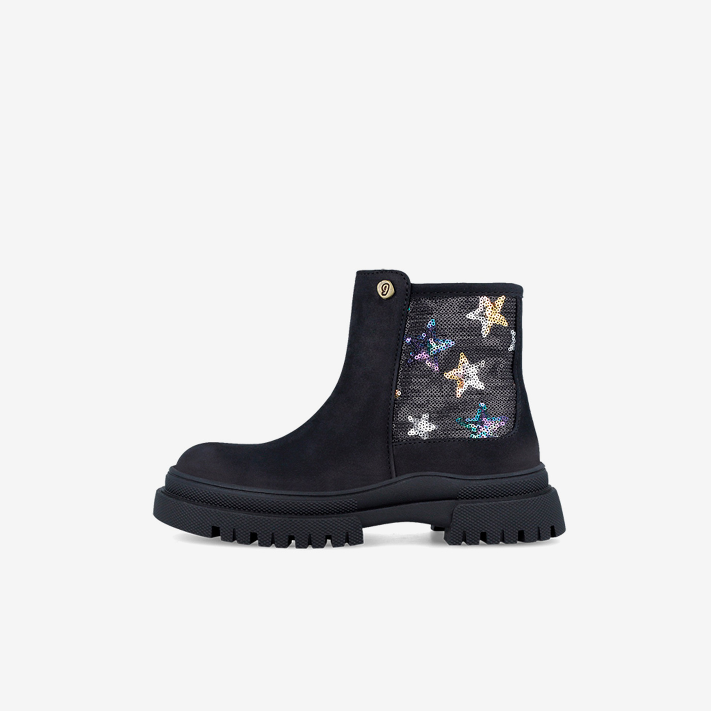 Botas Garvalín negras con glitter de estrellas