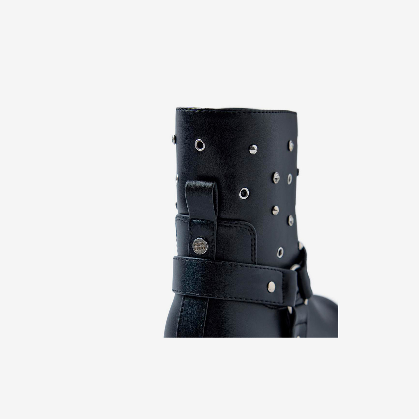 Bota Gioseppo negra de media caña para niña