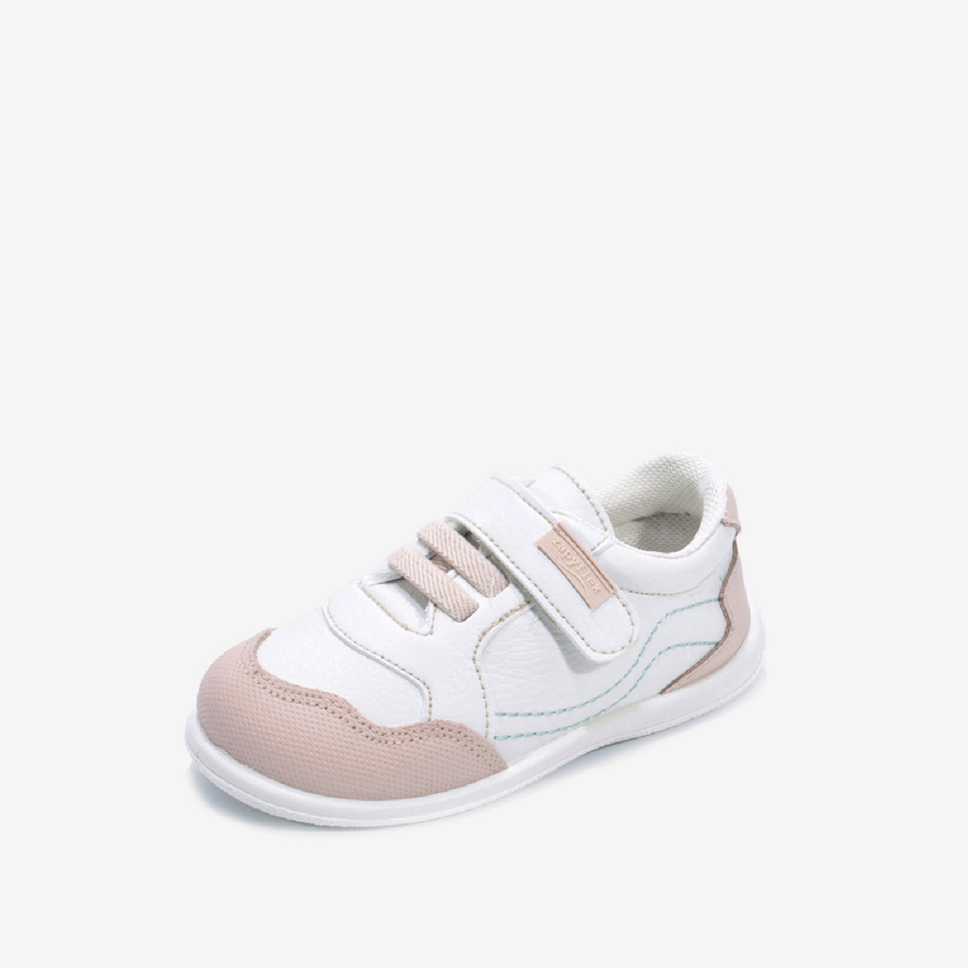 Deportivo básico de Zapyflex respetuoso blanca y rosa